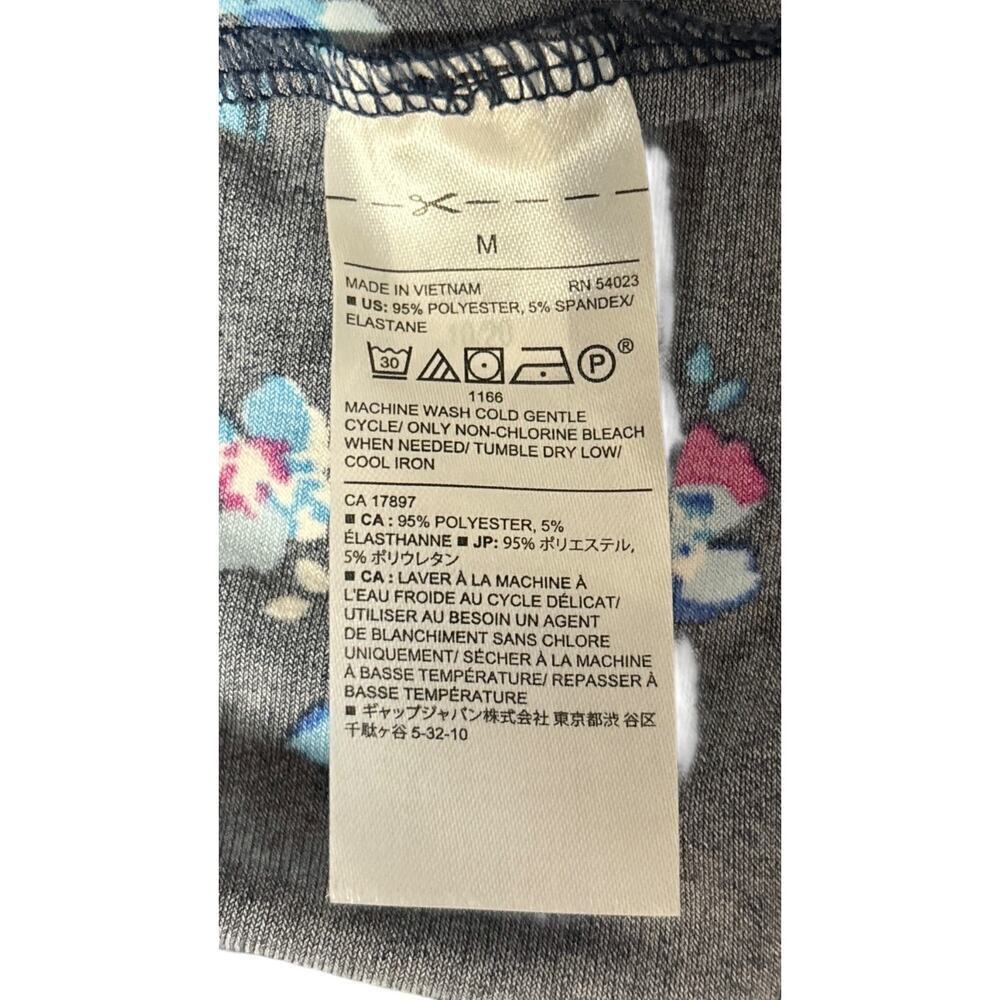 New Banana Republic Factory Wrap Dress Size Medium Floral Blue Long Sleeve Work - Picture 8 of 11